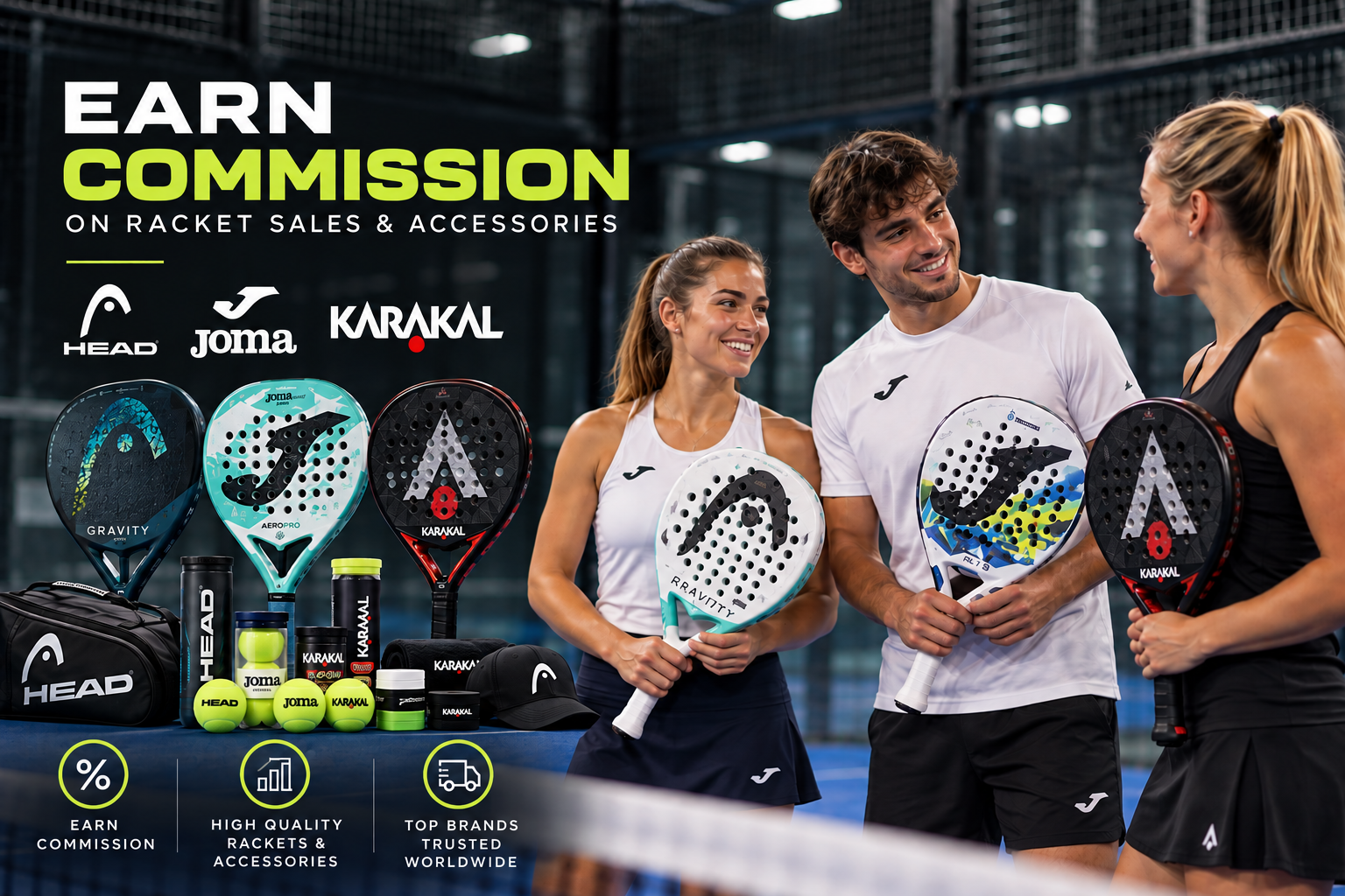 Commission on racket sales